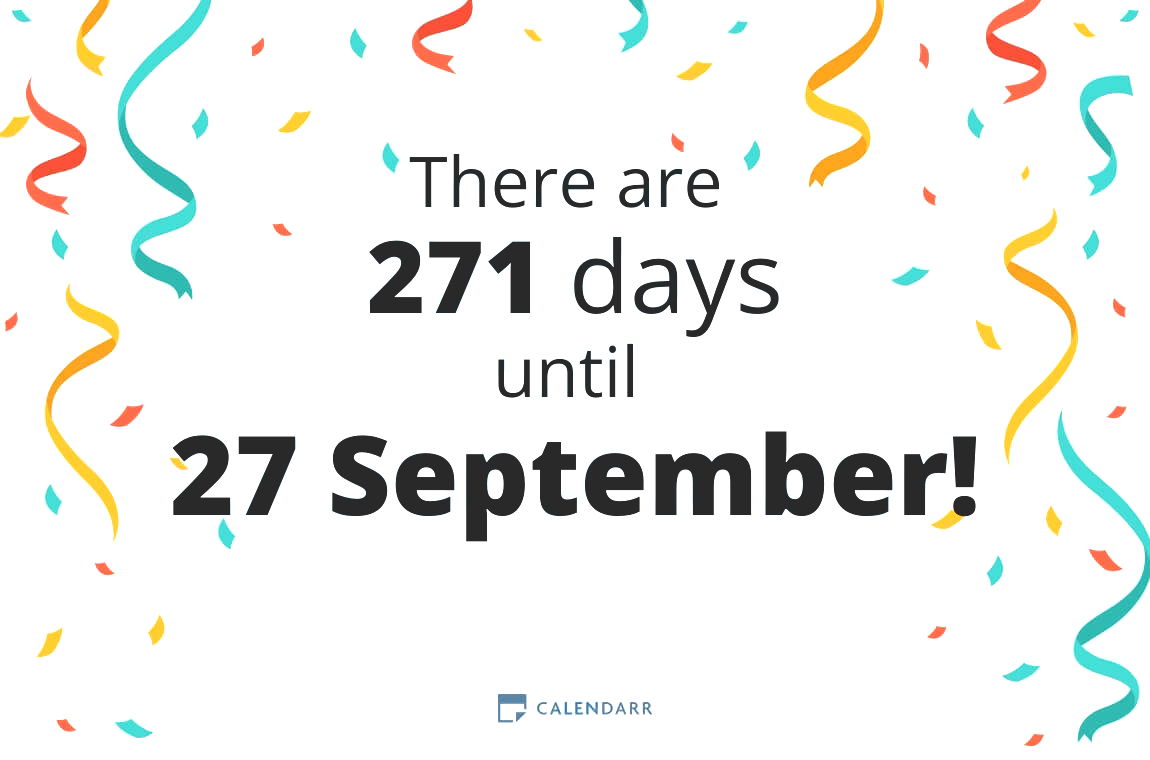 How many days until 27 September - Calendarr
