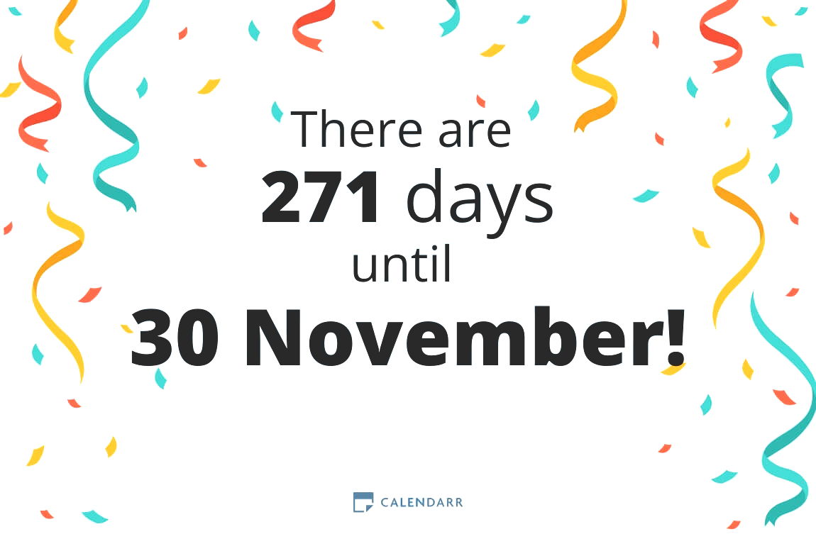 How many days until 30 November - Calendarr