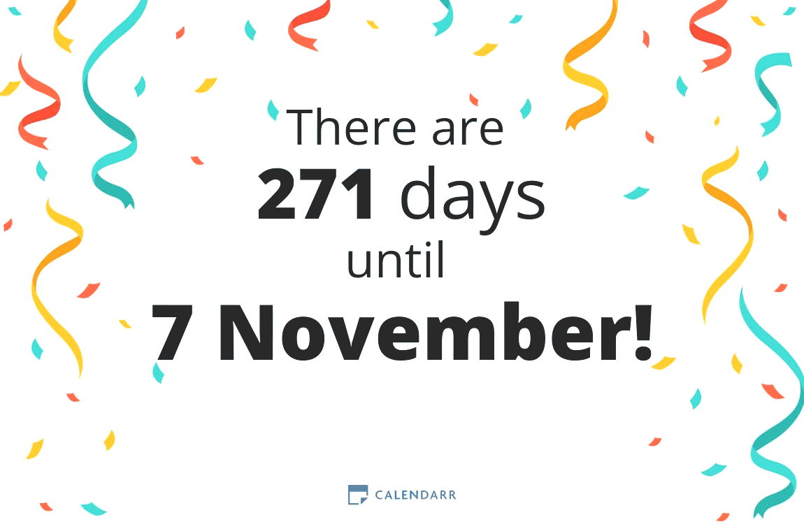 How many days until 7 November - Calendarr