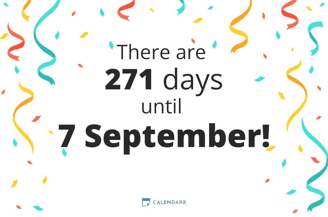 How many days until 7 September - Calendarr