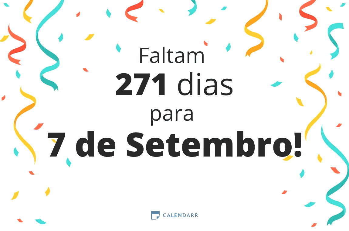 Descubra quantos dias faltam para 7 de Setembro - Calendarr