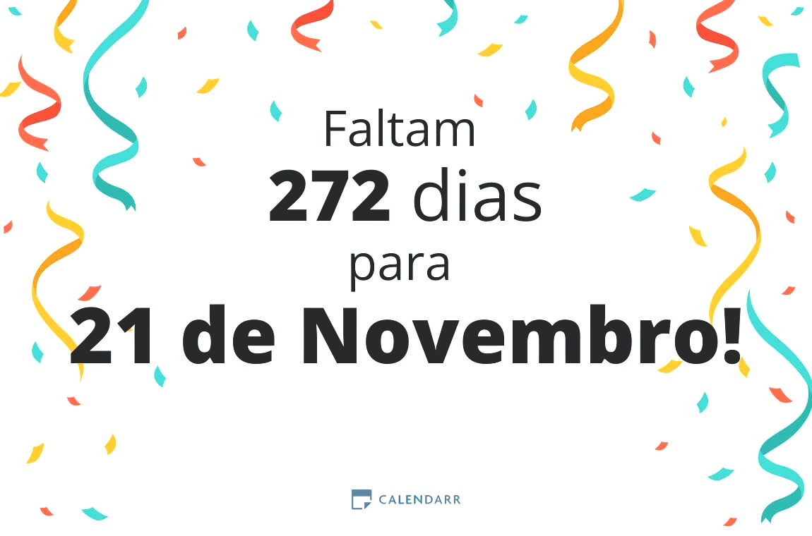 Descubra quantos dias faltam para 21 de Novembro - Calendarr