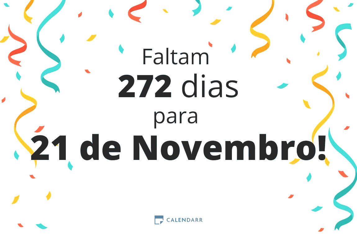 Descobre quantos dias faltam para 21 de Novembro - Calendarr