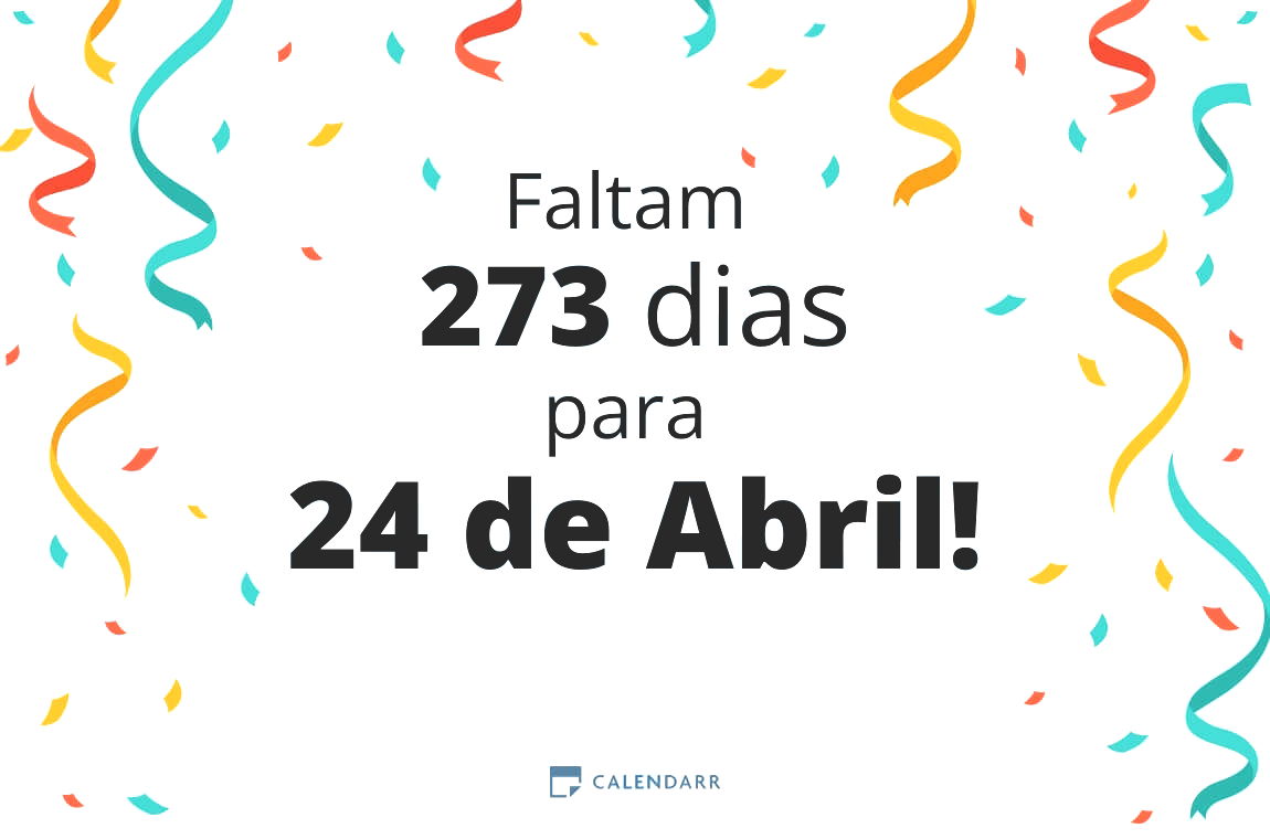 Descubra quantos dias faltam para 24 de Abril - Calendarr