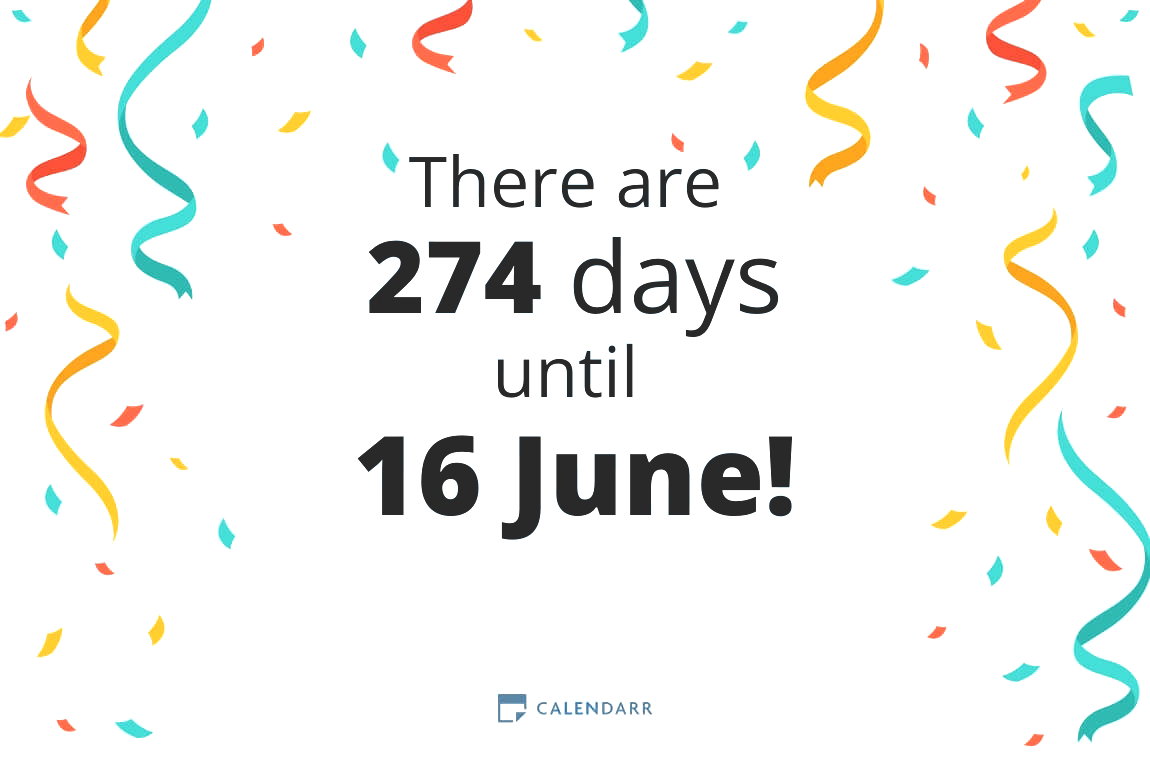 How many days until 16 June - Calendarr