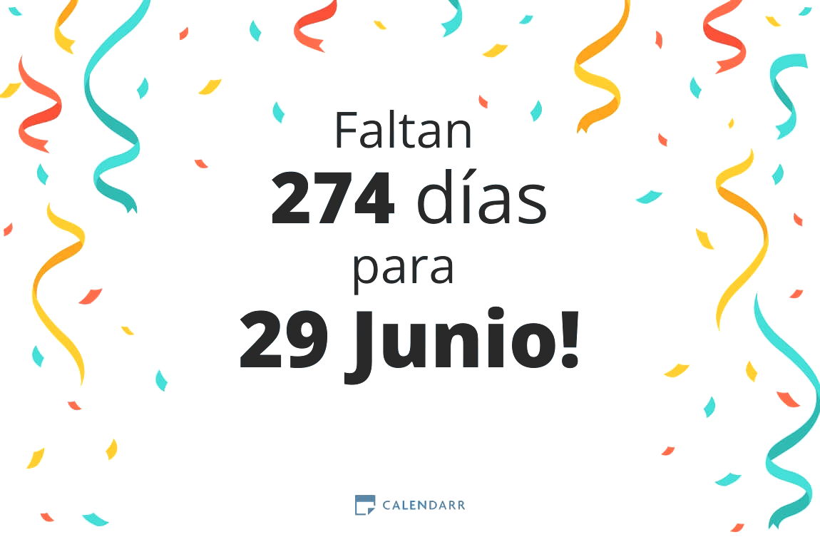 Descubre cuántos días faltan para 29 Junio Calendarr