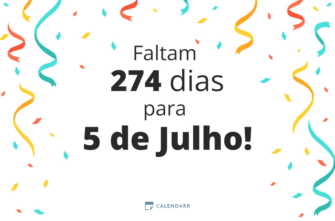 Descobre quantos dias faltam para 5 de Julho - Calendarr