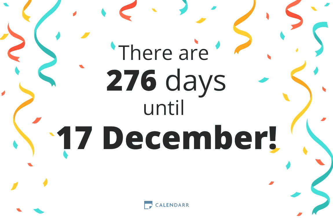 How many days until 17 December - Calendarr