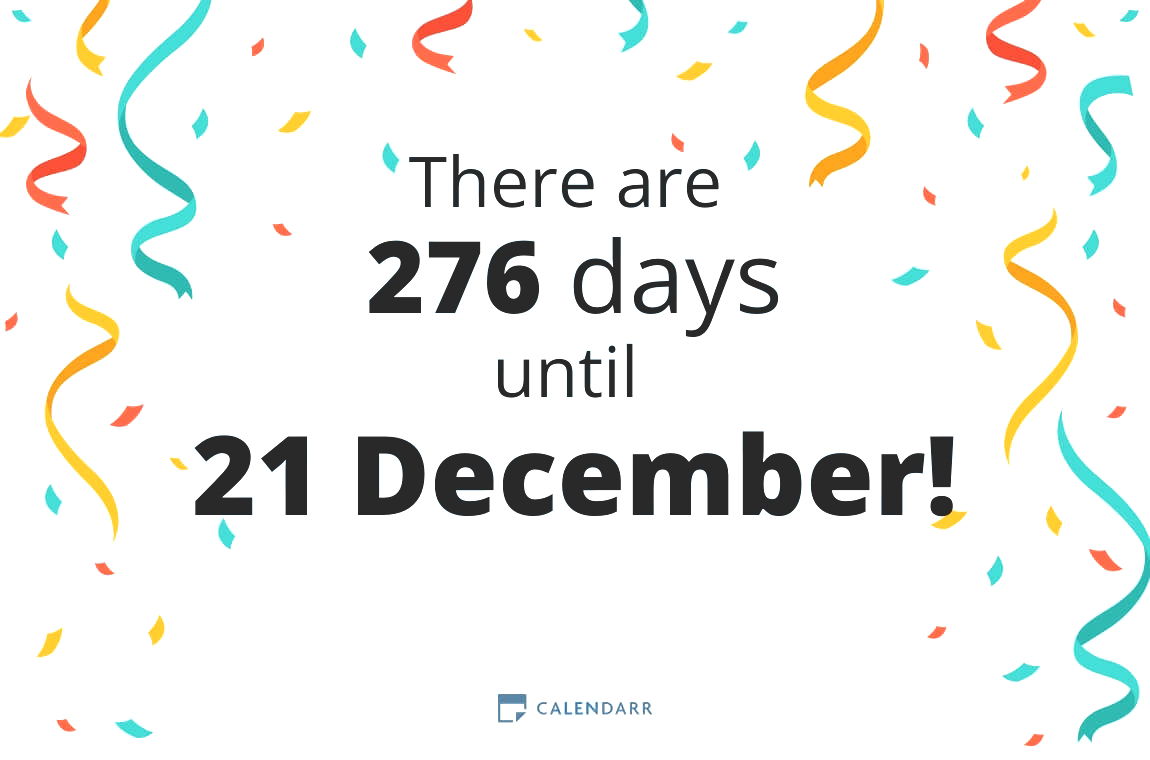 How many days until 21 December - Calendarr