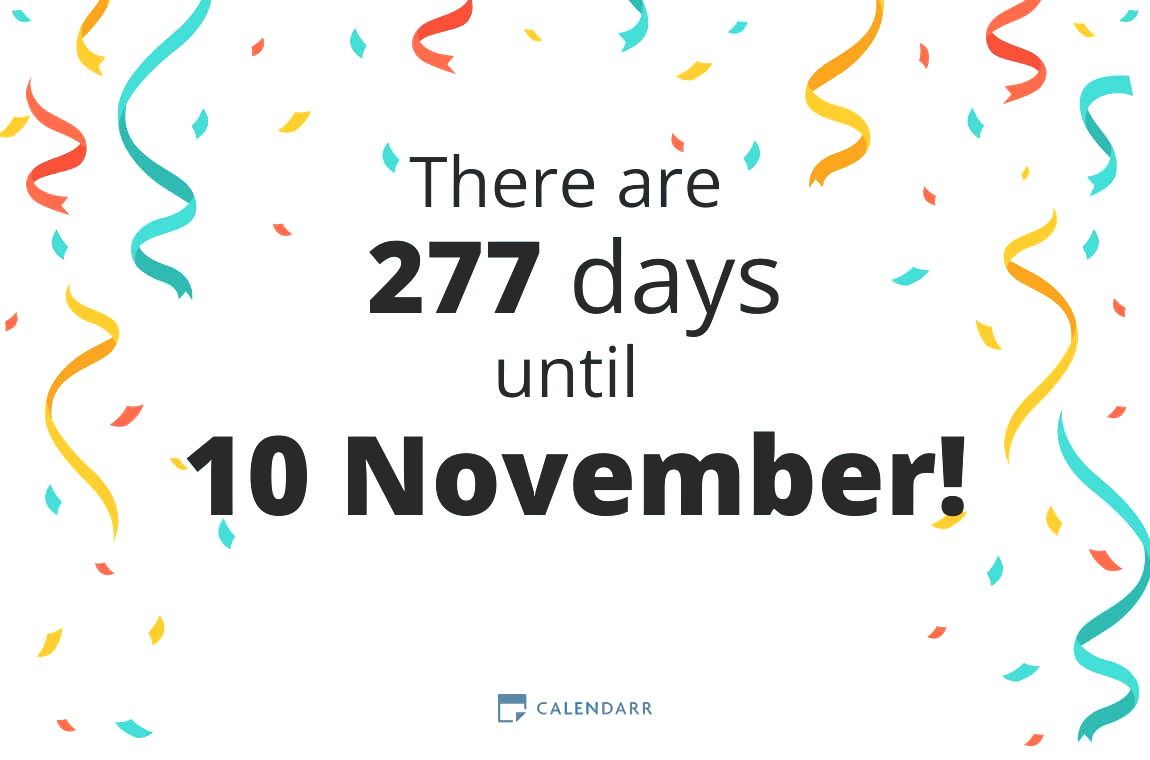 How many days until 10 November - Calendarr