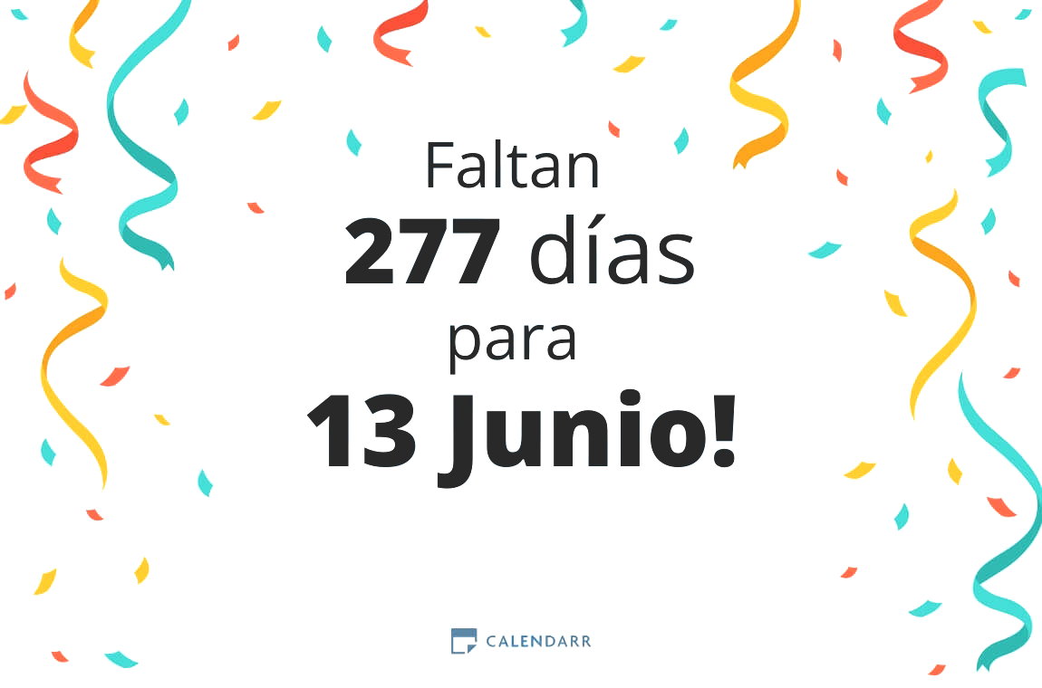Descubre cuántos días faltan para 13 Junio - Calendarr