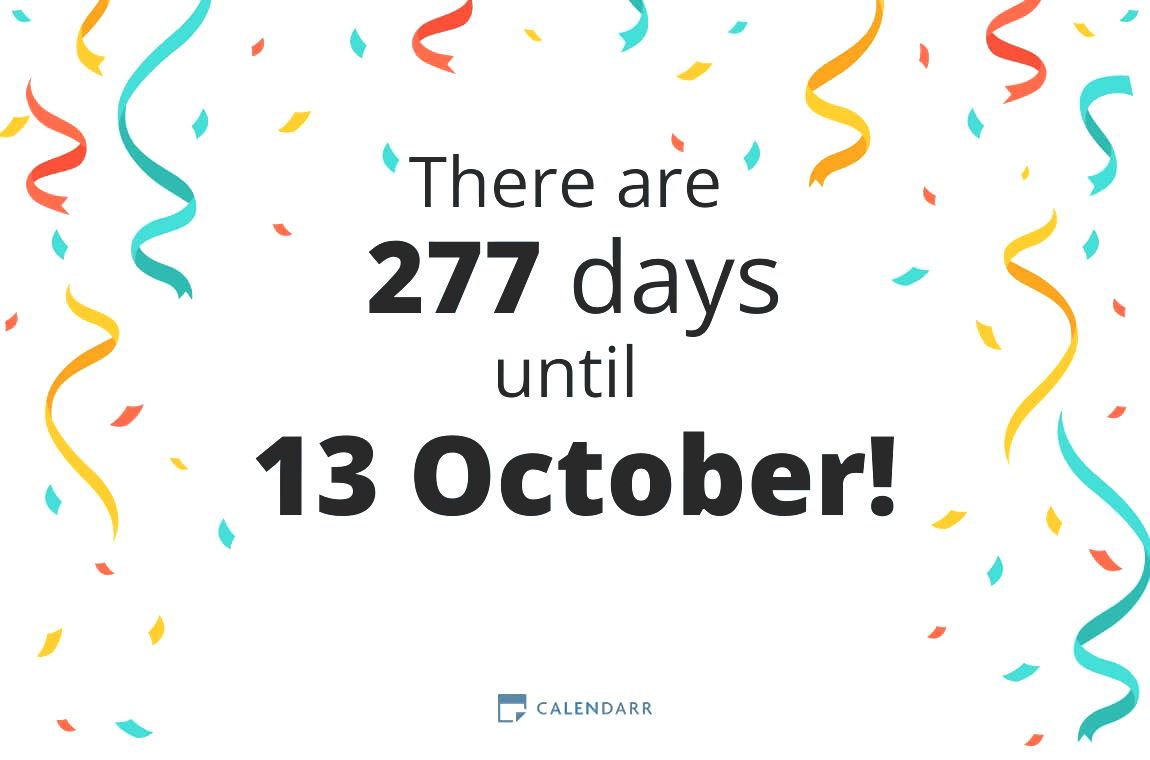 How many days until 13 October - Calendarr