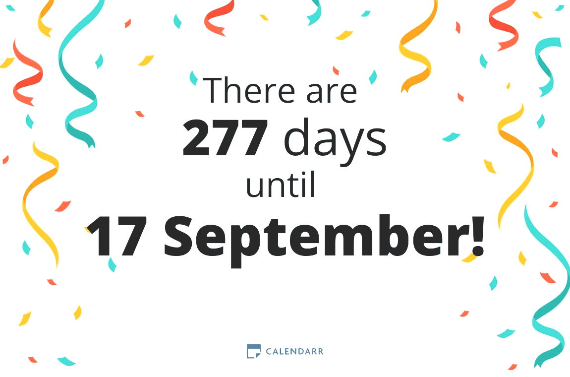 How many days until 17 September - Calendarr