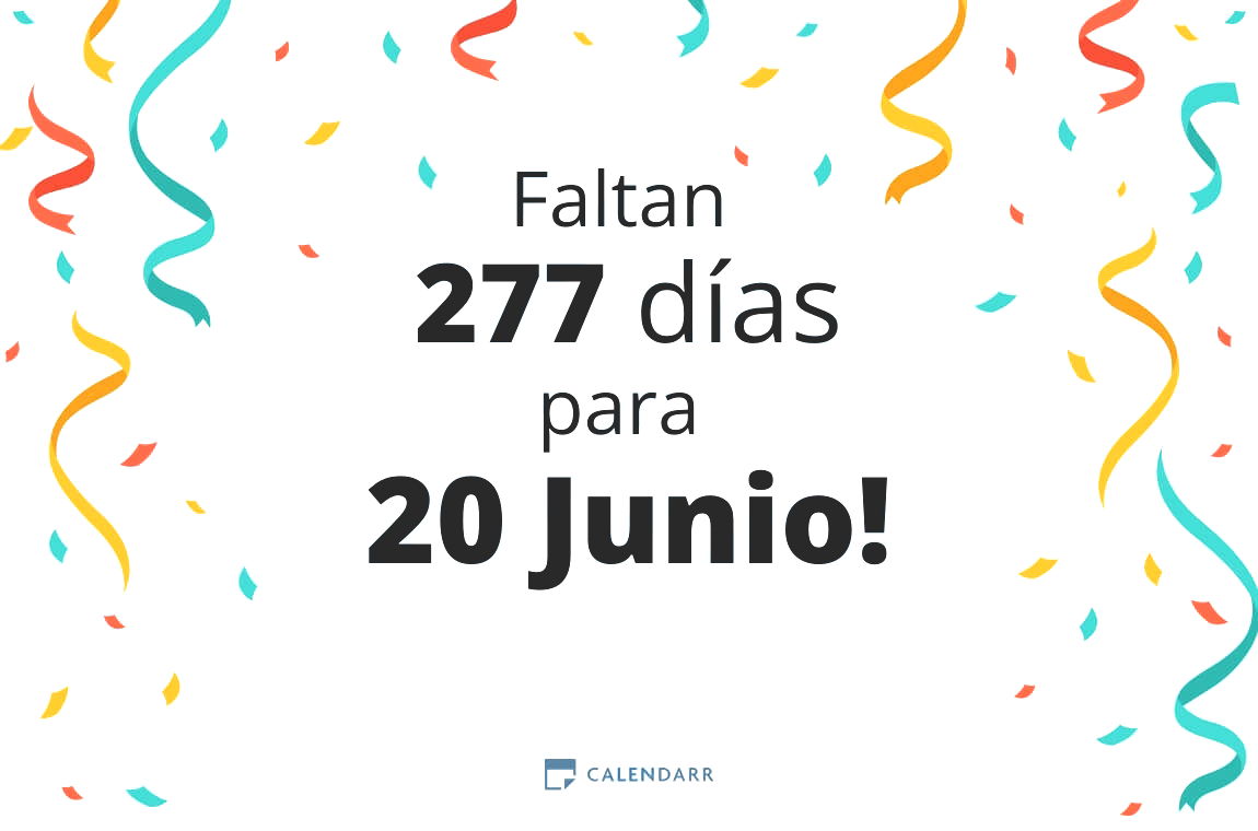 Descubre cuántos días faltan para 20 Junio - Calendarr