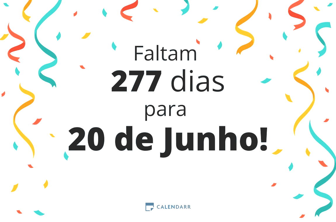 Descubra quantos dias faltam para 20 de Junho - Calendarr