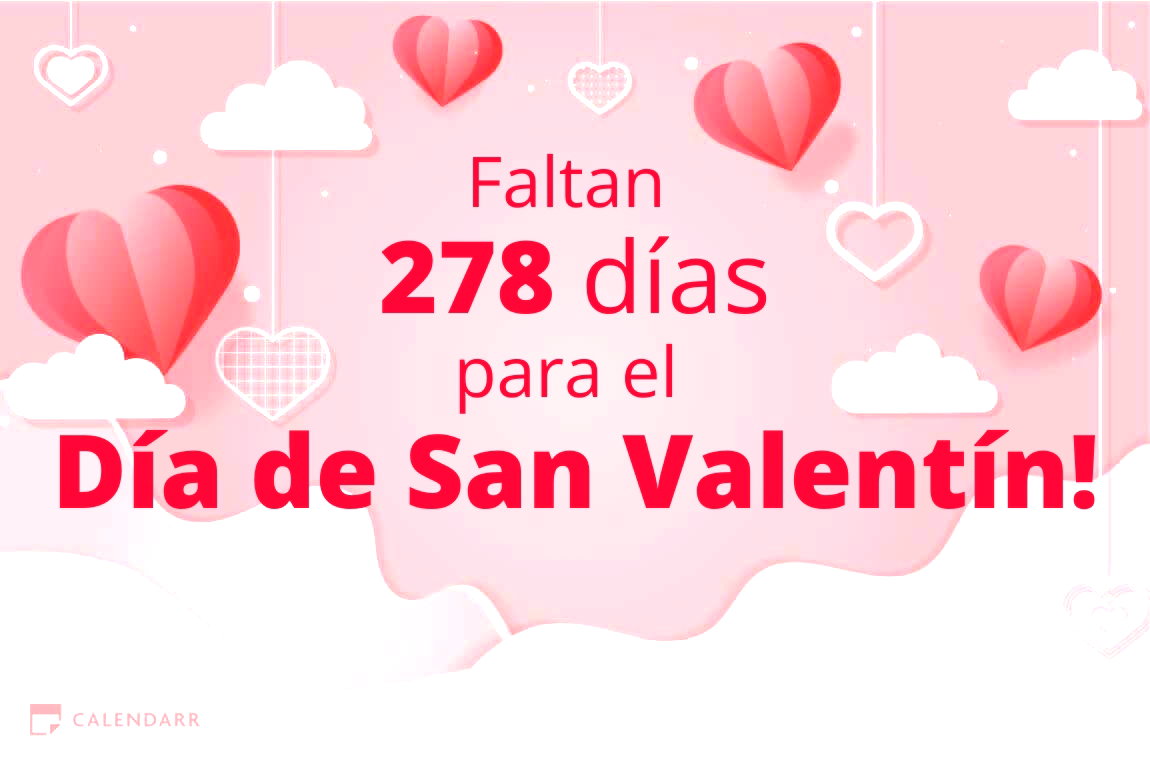 Descubre cuántos días faltan para  el Día de San Valentín - Calendarr