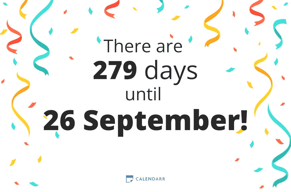 How many days until 26 September - Calendarr