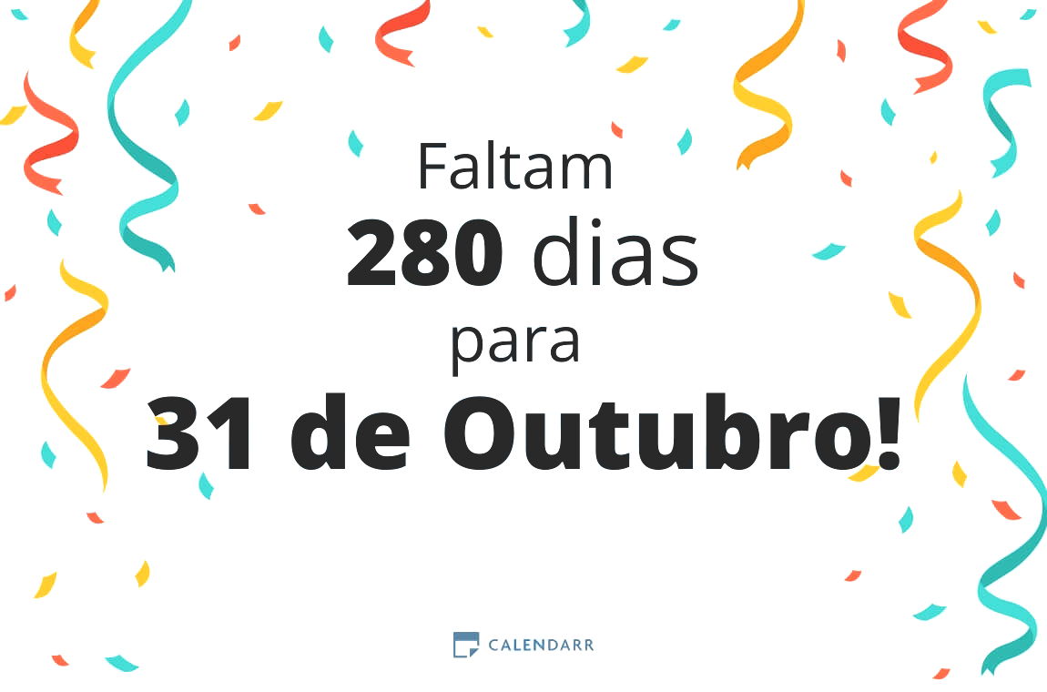 Descubra quantos dias faltam para 31 de Outubro - Calendarr