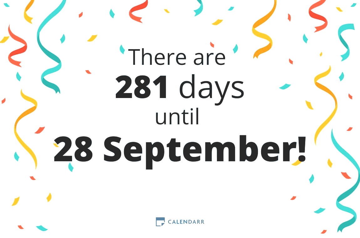 How many days until 28 September - Calendarr