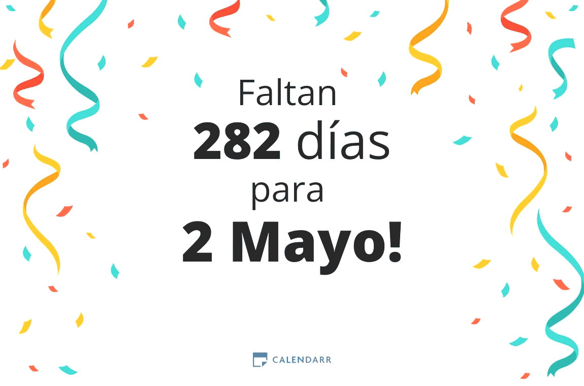 Descubre cuántos días faltan para 2 Mayo - Calendarr