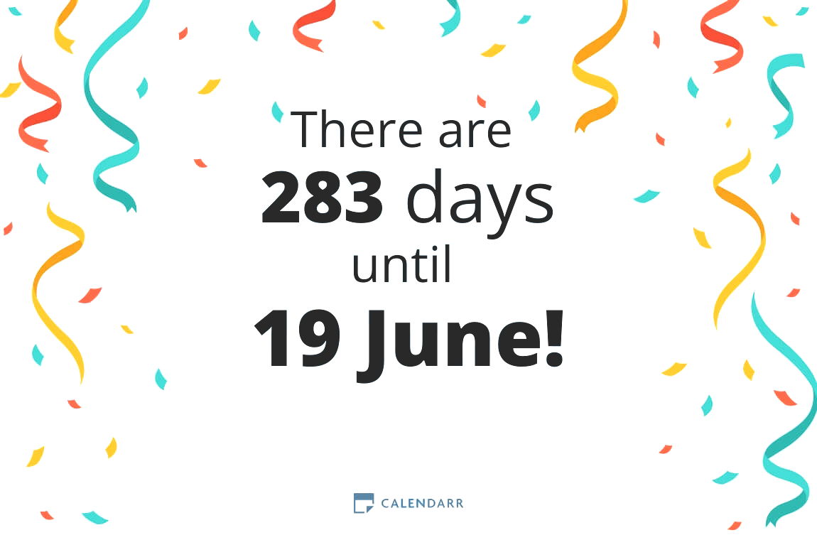 How many days until 19 June - Calendarr