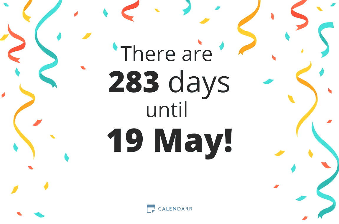 How many days until 19 May - Calendarr