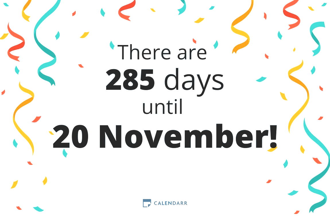 How many days until 20 November - Calendarr