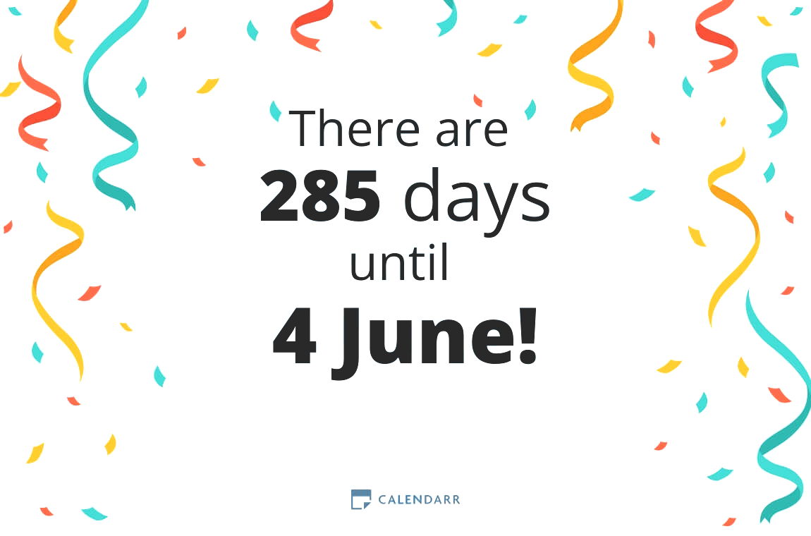 How many days until 4 June - Calendarr
