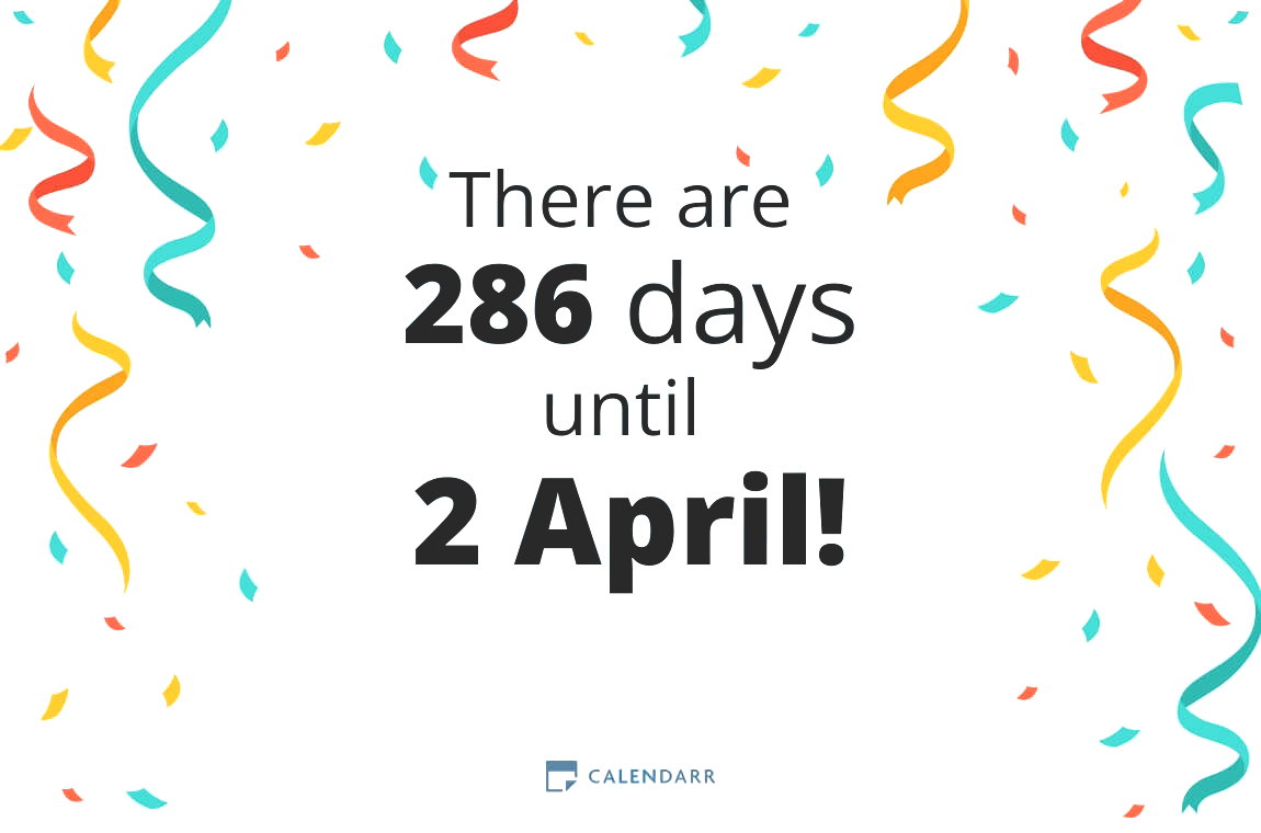 How many days until 2 April - Calendarr