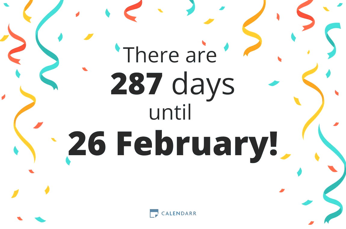 How many days until 26 February - Calendarr