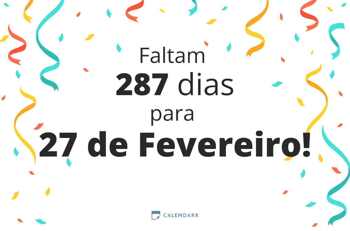 Descubra quantos dias faltam para 27 de Fevereiro - Calendarr