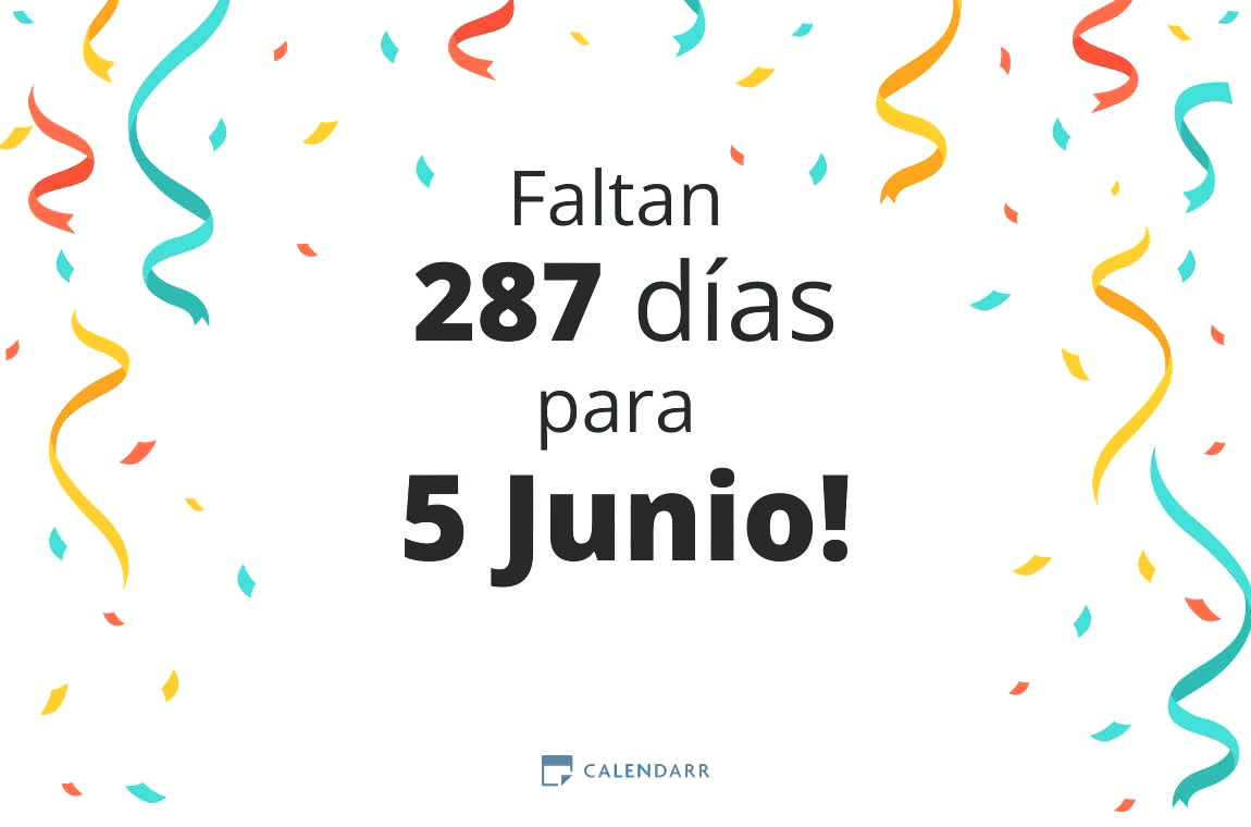 Descubre cuántos días faltan para 5 Junio - Calendarr