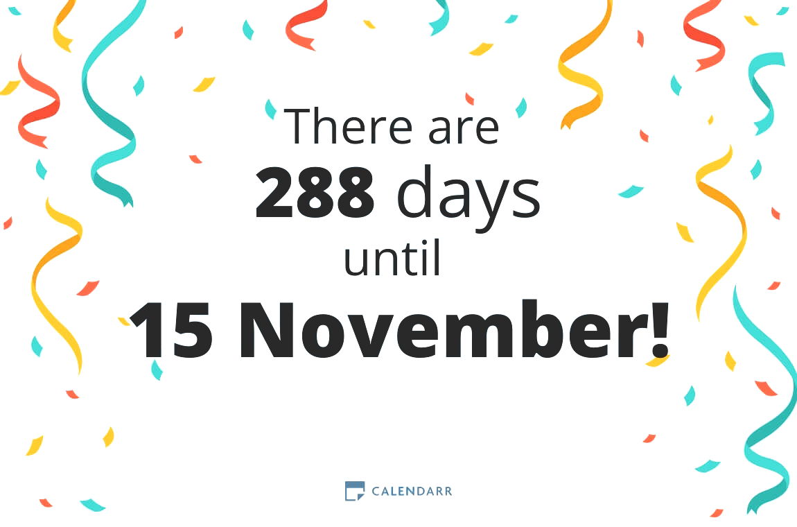 How many days until 15 November - Calendarr