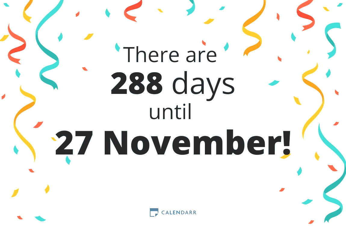 How many days until 27 November - Calendarr