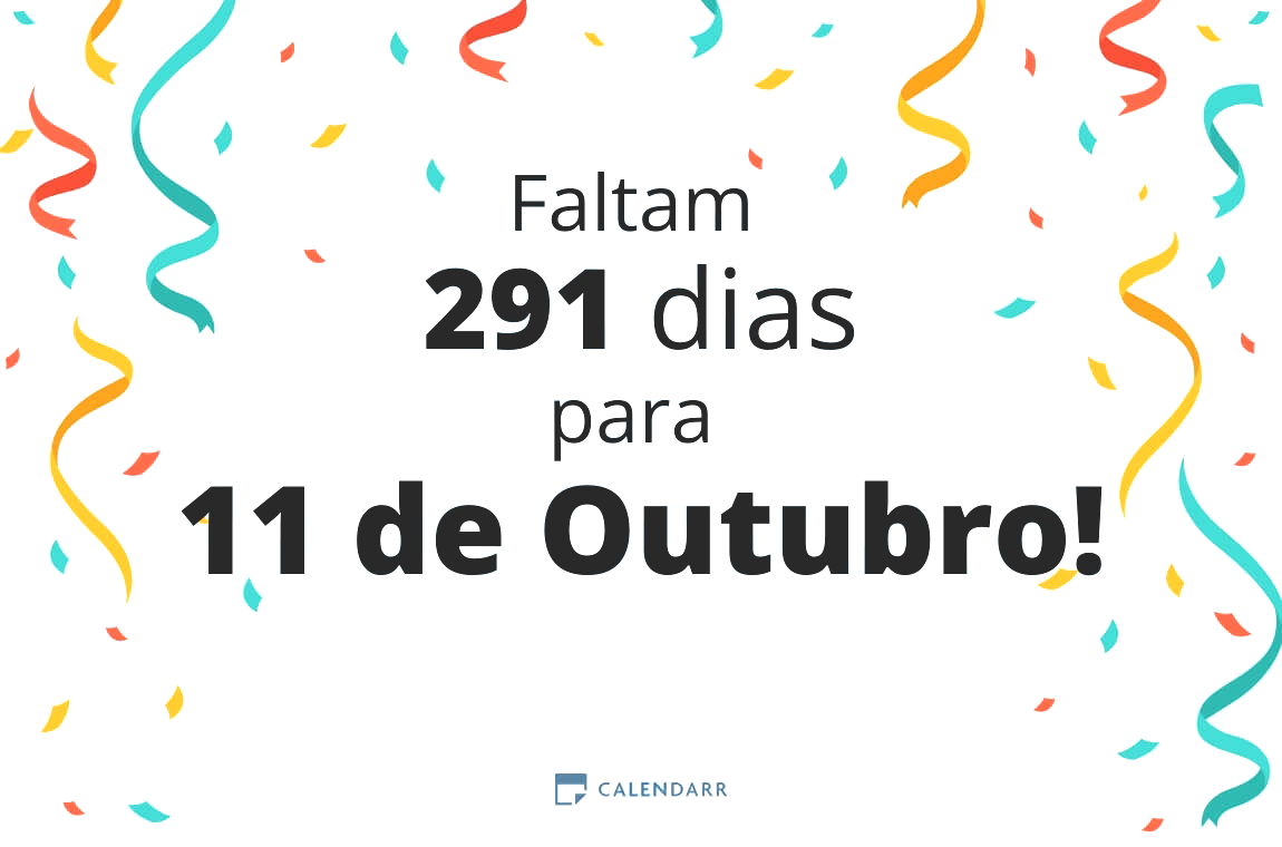 Descubra quantos dias faltam para 11 de Outubro - Calendarr