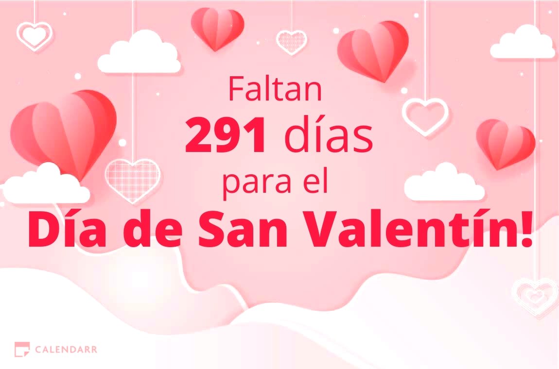 Descubre cuántos días faltan para  el Día de San Valentín - Calendarr