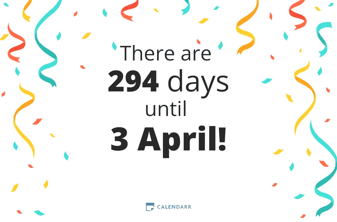 How many days until 3 April - Calendarr