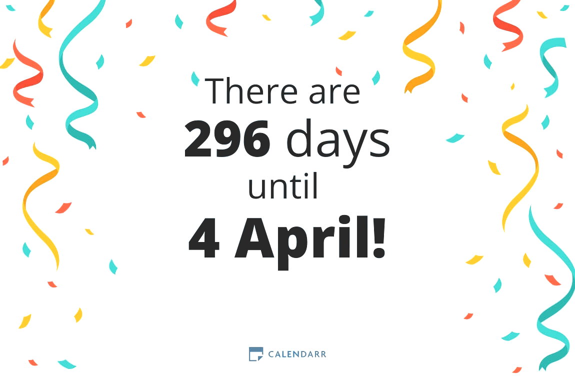 How many days until 4 April - Calendarr
