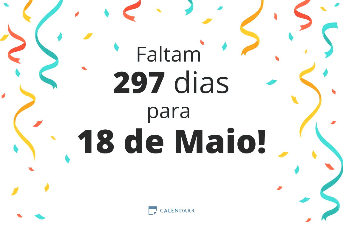 Descubra quantos dias faltam para 18 de Maio - Calendarr