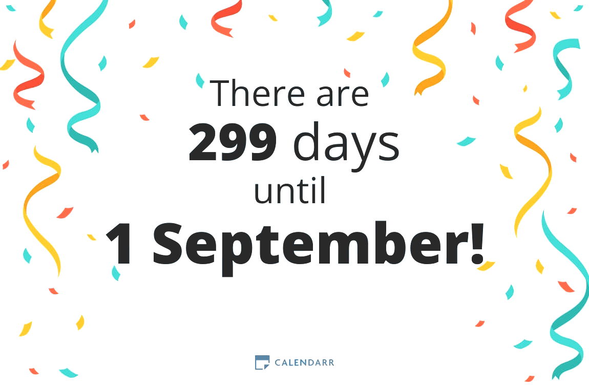 How many days until 1 September - Calendarr