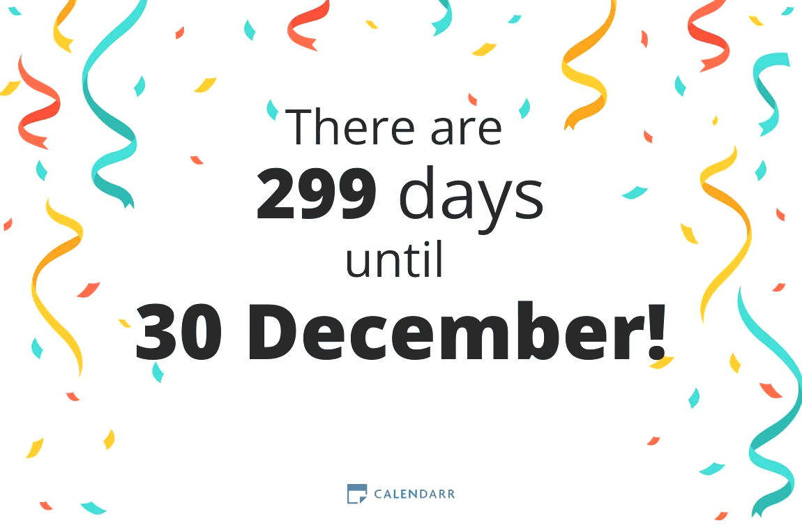 How many days until 30 December - Calendarr