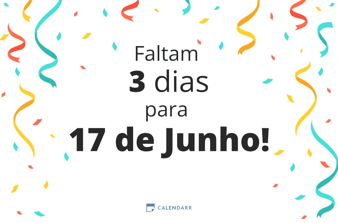 Descubra quantos dias faltam para 17 de Junho - Calendarr