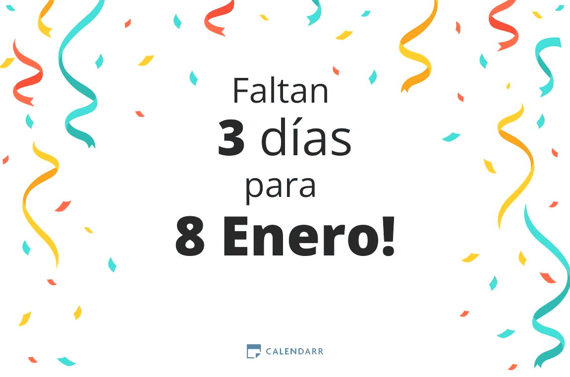 Descubre cuántos días faltan para 8 Enero - Calendarr