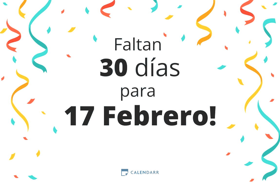 Descubre cuántos días faltan para 17 Febrero - Calendarr