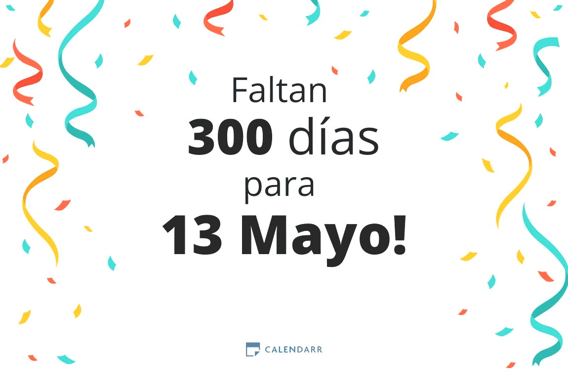 Descubre cuántos días faltan para 13 Mayo - Calendarr