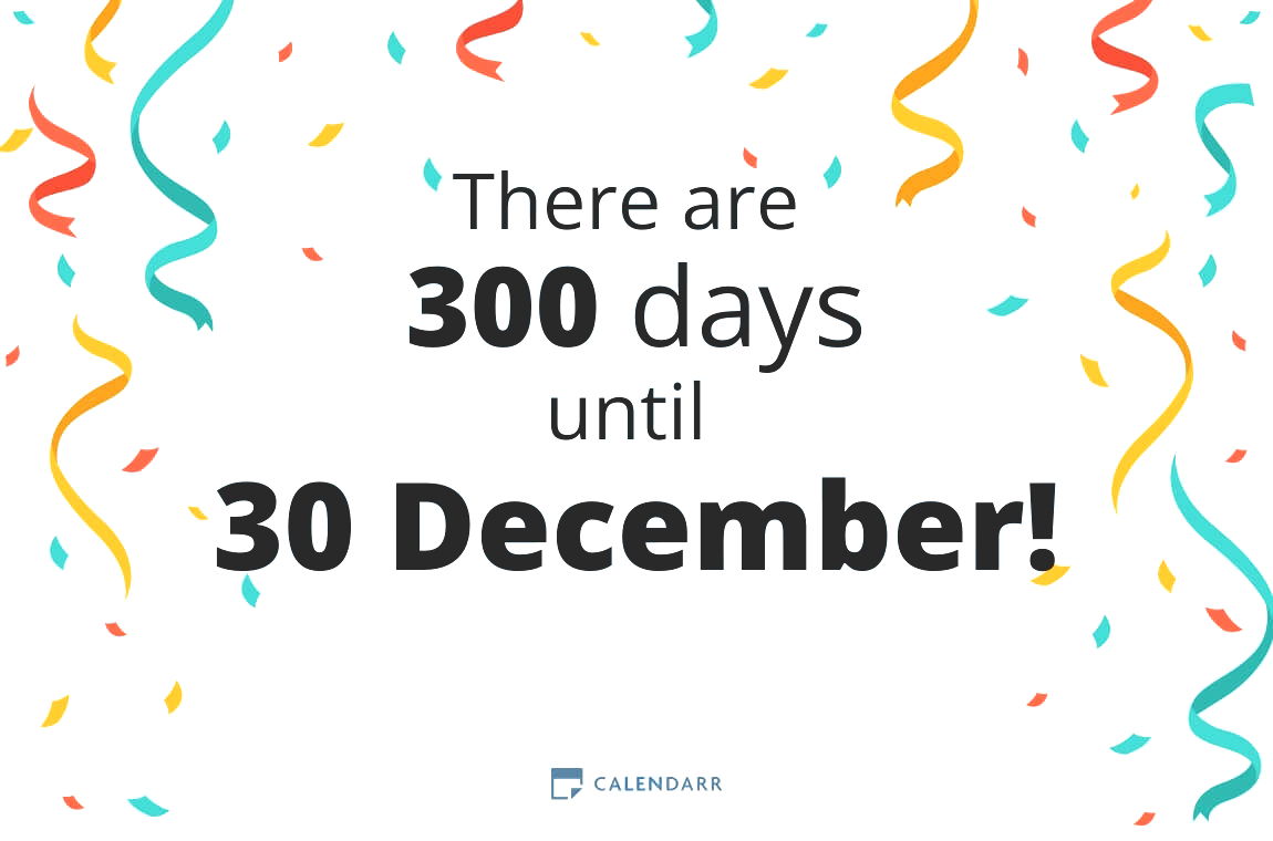 How many days until 30 December - Calendarr