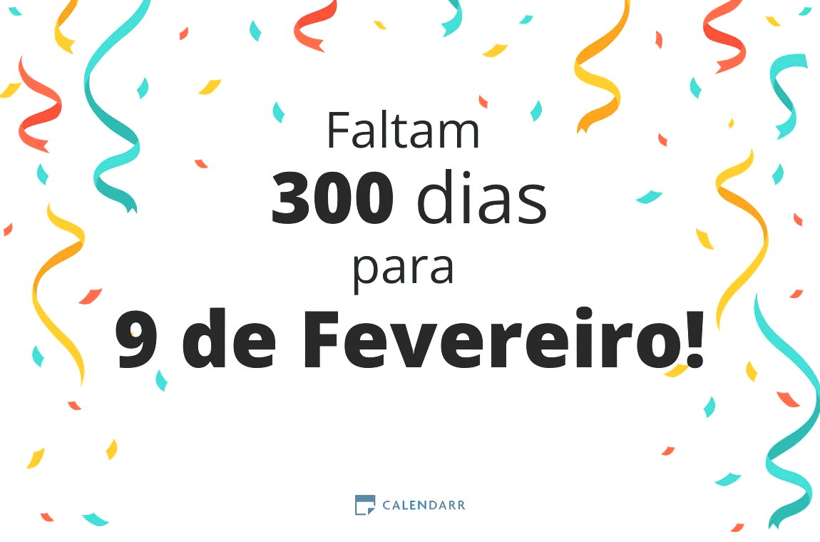 Descobre quantos dias faltam para 9 de Fevereiro - Calendarr