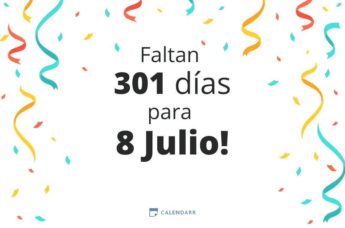Descubre cuántos días faltan para 8 Julio - Calendarr