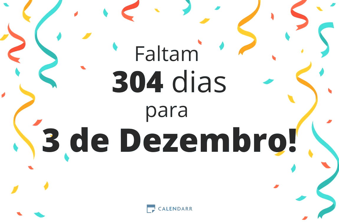 Descubra quantos dias faltam para 3 de Dezembro - Calendarr