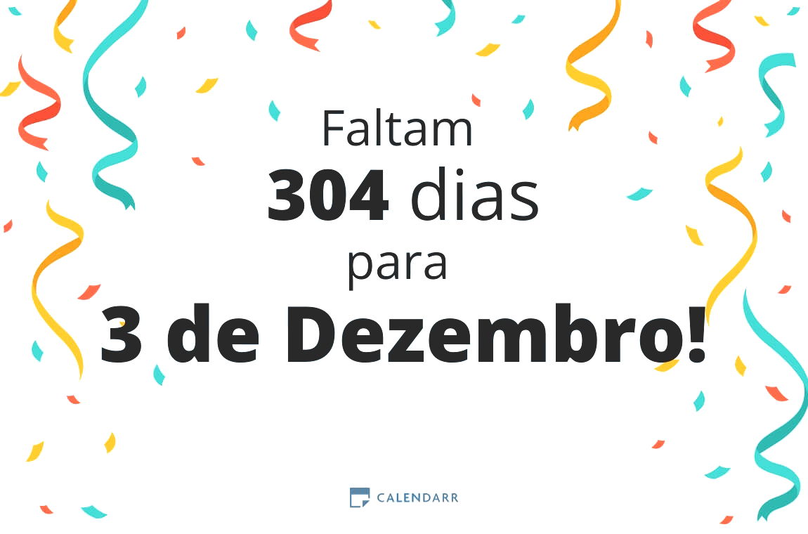 Descobre quantos dias faltam para 3 de Dezembro - Calendarr